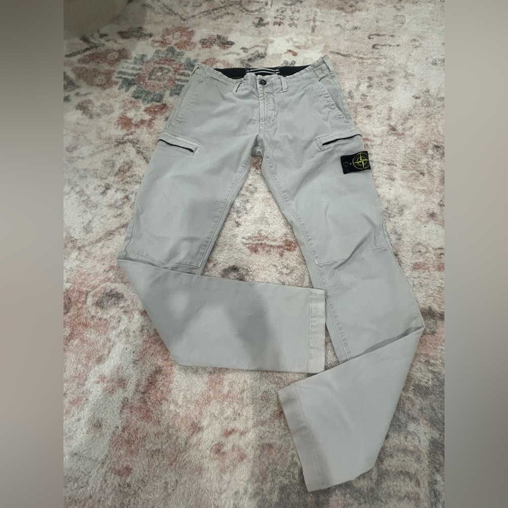 Stone Island 7315321L1 Stretch Cotton Gabardine Badge Pants Size 30